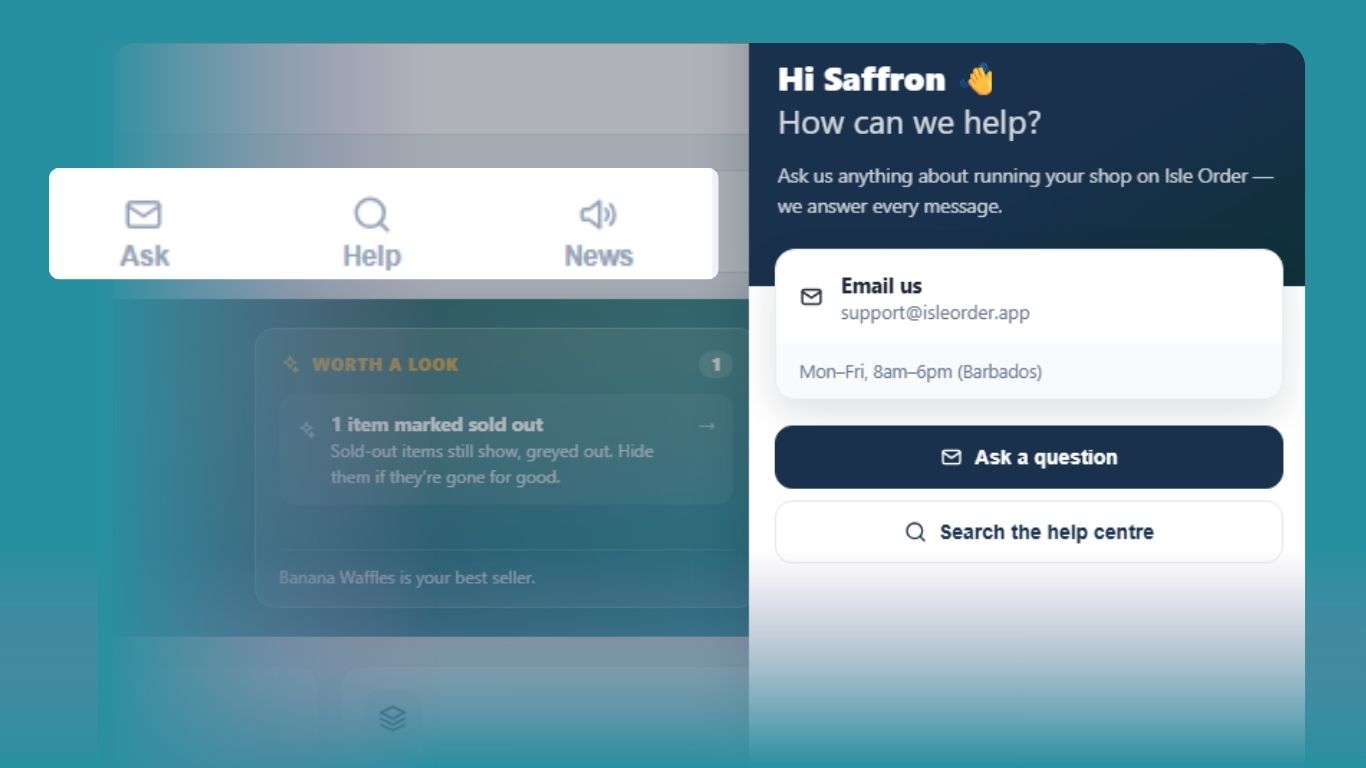 Help on every screen
